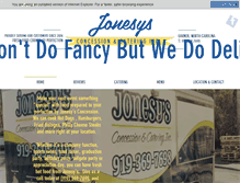 Tablet Screenshot of jonesysconcession.com